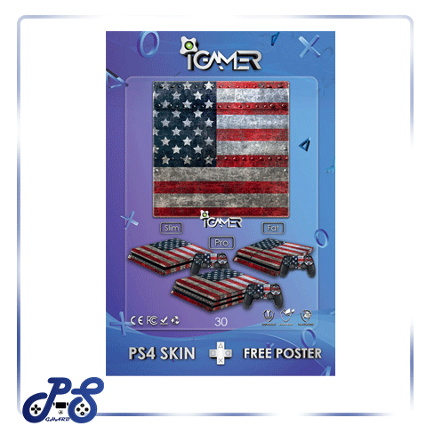 کاور اسکین پلی استیشن 4 - مدل پرچم آمریکا